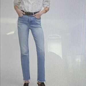 Madewell Women’s The Tall Straight Blue Hallstead Wash Women's Jeans Size 33 New